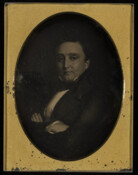 Daguerreotype portrait after a painting of Jérôme-Napoléon Bonaparte (1784-1860), the youngest brother of Napoleon Bonaparte and King of Westphalia, 1807-1813. In 1803, he married Elizabeth Patterson (1785-1879), the daughter of William Patterson, a wealthy Baltimore merchant. The couple met during Bonaparte's visit to the United States, and were married by John Carroll, the first Catholic…