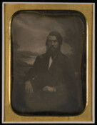Daguerreotype portrait of an unidentified man. Most likely a member of the Nielson family.