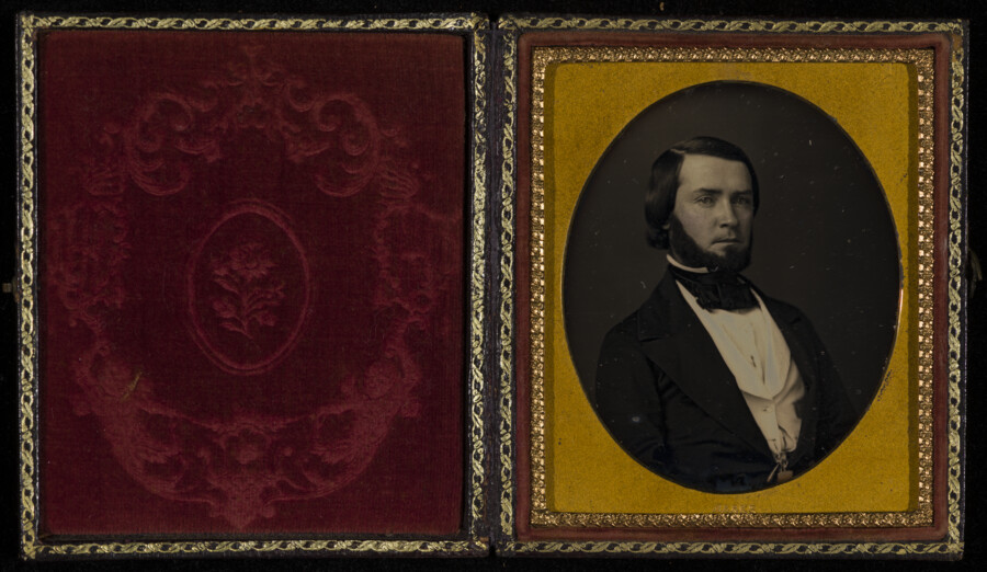 Daguerreotype portrait of Charles E. Tilden (1815-1853), a native of Kent County, Maryland. He died in New Orleans.