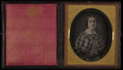 Daguerreotype portrait of Caroline Hollingsworth (1831-1860), daughter of Horatio Hollingsworth (1796-1867). She was the sister of Matilda Hollingsworth Carroll (1818-1863), and sister-in-law of John Henry Carroll (1799-1856).