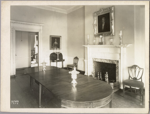 Interior view of Homewood estate dining room — 1928