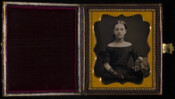 Daguerreotype portrait of Mary Shroeder Albert (1844-1907), age 10. She was the daughter of Jacob Albert (1788-1854) of Baltimore, and in 1858 she married Robert Vanderburgh McKim (1841-1915). They were parents to: Robert Albert (1863-1920), married Caroline Remison; Mary Albert (1865-1929), married George Cobb Wilde; Albert Vanderburgh (1867-1909); Susan Isabel (1869-1872); William Julius Albert (1870-1932),…