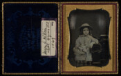 Daguerreotype portrait of Mary Shroeder Albert (1844-1907), age 4. She was the daughter of Jacob Albert (1788-1854) of Baltimore, and in 1858 she married Robert Vanderburgh McKim (1841-1915). They were parents to: Robert Albert (1863-1920), married Caroline Remison; Mary Albert (1865-1929), married George Cobb Wilde; Albert Vanderburgh (1867-1909); Susan Isabel (1869-1872); William Julius Albert (1870-1932),…