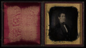 Daguerreotype portrait of Reverdy Johnson (1796-1876), a lawyer and a United States Senator from Maryland.
