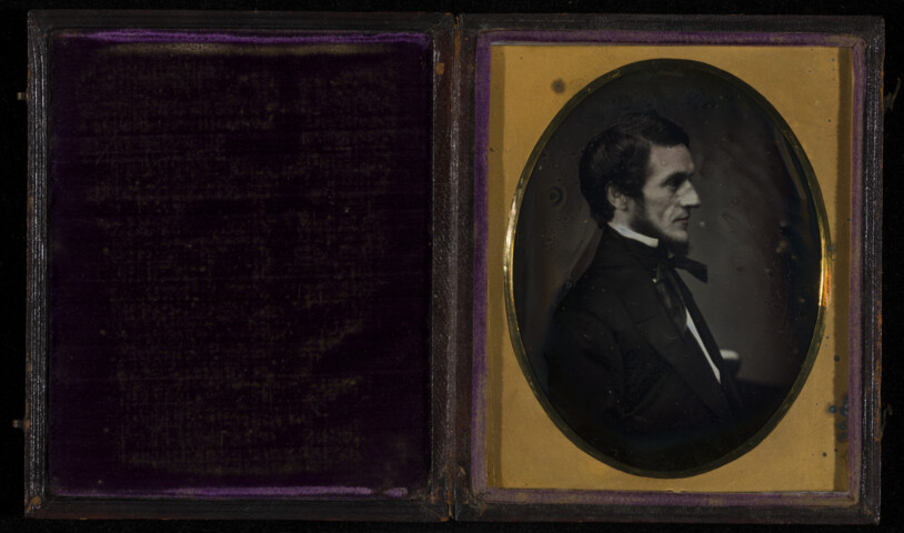 Portrait of a young man in profile — undated