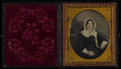 Daguerreotype portrait of a woman in white cap, cuffs, and collar, most likely Elizabeth Patter Young (-1862), mother of Arabella Young Gittings (1816-1861).