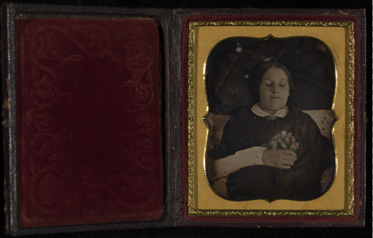 Death portrait of a woman — circa 1850