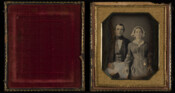 Daguerreotype portrait of an unidentified couple.