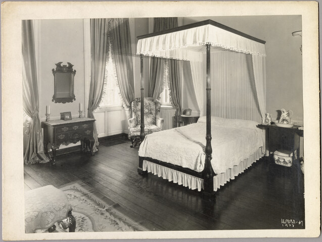 Interior view of Homewood estate bedroom — 1928