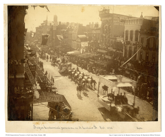 Sesquicentennial procession on North Eutaw Street — 1880-10