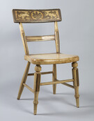 A painted maple side chair made in Baltimore, Maryland by an unknown artist.