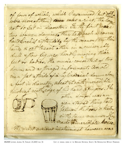 Pages from Benjamin Henry Latrobe’s journal — 1819-02-21