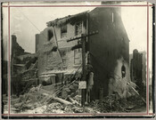 The ruins of Anderson & Ireland Hardware in Baltimore, Maryland, after the Great Baltimore Fire. Verso transcription: Baltimore's business district was wiped out by the big fire of February 7 and 8, 1904. The picture, taken by J. E. Henry, 1433 Edmondson Avenue, shows the Anderson & Ireland Hardware Store at the northwest corner of…