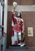 King Gambrinus is a zinc sculpture made by Joseph A. Stoll in Brooklyn, New York. The sculpture originally stood in a niche above a door at John Frederick Wiessner and Sons Baltimore brewery. It is the earliest surviving zinc sculpture of this popular icon of the brewing industry in the United States.