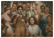 In 1911 the Dutch-born artist Edward van Reuth gathered his grandchildren, brothers, and sisters together for a Fourth of July celebration at his home, Echodale, in Baltimore. Raised glasses of beer indicate that this was a lively family party. His grandson at the bottom right holds a baseball bat, possibly getting ready for a family…