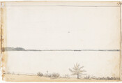 Watercolor on paper drawing of "York River Looking Northwest up to West Point, Virginia", ca. 1796-1798, from the Latrobe Sketchbooks, by Benjamin Henry Latrobe. Benjamin emigrated from Great Britain to Virginia in March 1796. He lived and worked there until 1798 when he moved to Philadelphia, Pennsylvania. This scene features the York River, a thirty-four-mile…