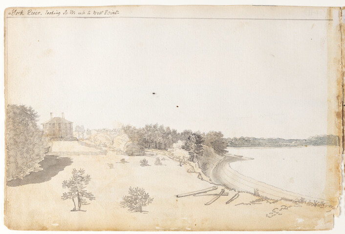 York River Looking Northwest up to West Point — circa 1796-1798