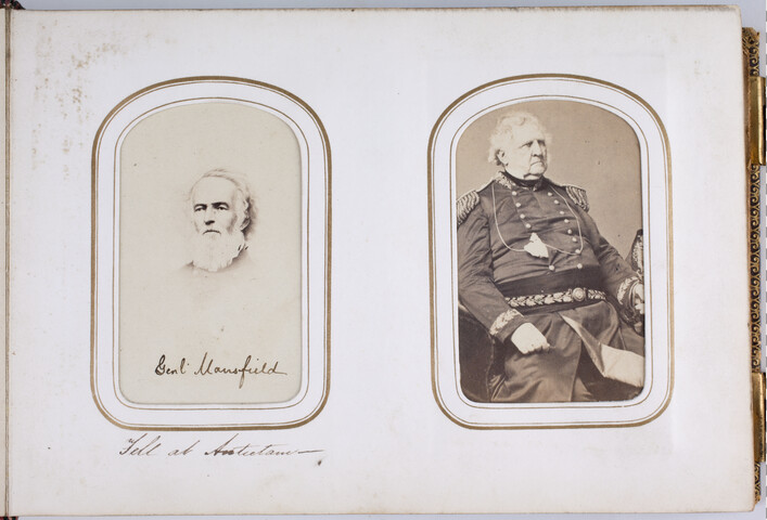Portraits of Joseph K. Mansfield and Winfield Scott — circa 1860