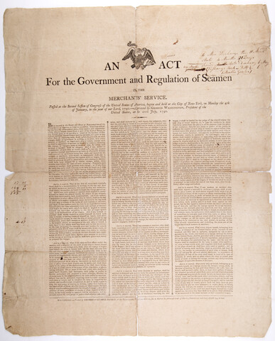 An act for the government and regulation of seamen in the merchants’ service — 1808-11-15
