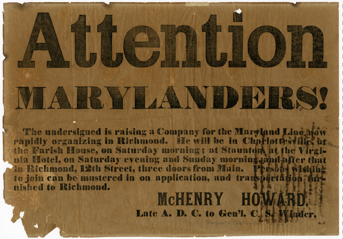 Attention Marylanders! — 1862