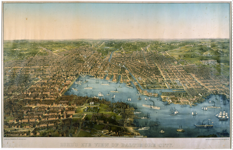 Bird’s eye view of Baltimore City — 1858