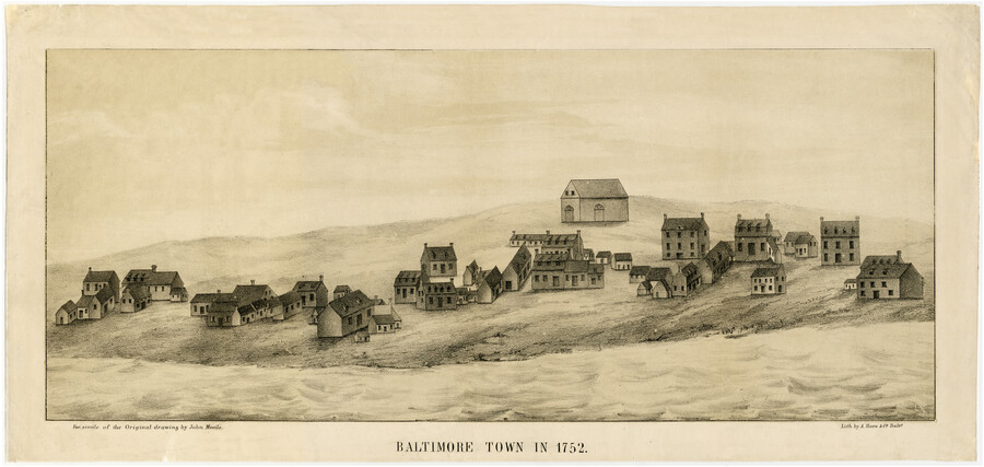 Baltimore town in 1752 — after 1848
