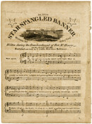 A "New Edition" of The Star Spangled Banner, the national anthem of the United States. The words were "written by B. Key Esqr. ... during the bombardment of Fort McHenry - on the 12 & 13th. Sept. 1814." This score contains parts for voice, piano, and flute.