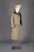 Three piece wool suit and matching hat worn by Helen Delich Bentley (1923-2016). Bentley’s career as a journalist began in 1948 as a young reporter for the Baltimore Sun. Unlike most women reporters who were restricted to the society pages, Bentley’s beat was the waterfront. She created the nation’s most respected maritime news section, breaking…