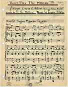 Sheet music for the song "Don't Play the Mambo," from Irvin C. Miller's Brown Skin Models.