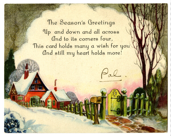 The season’s greetings — circa 1932