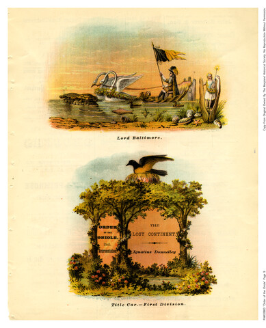 Pages from 1883 Baltimore Oriole Festival booklet — 1883-09