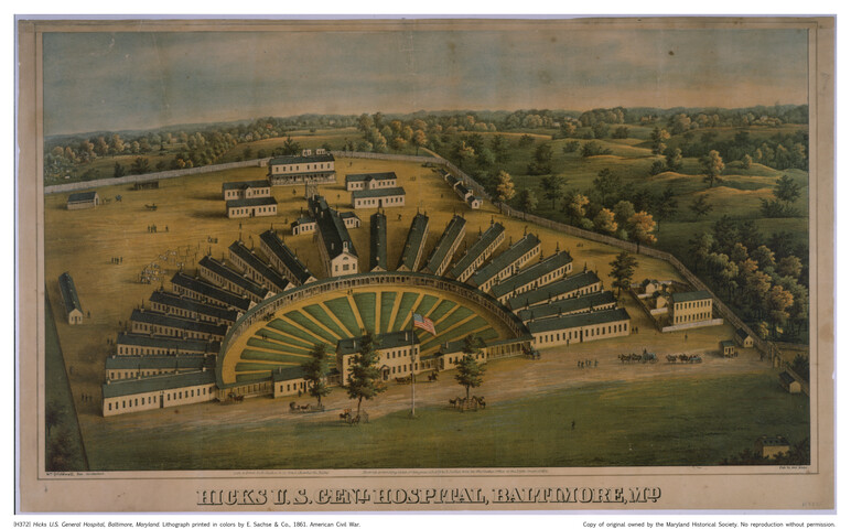 Hicks United States General Hospital, Baltimore, Maryland — 1861
