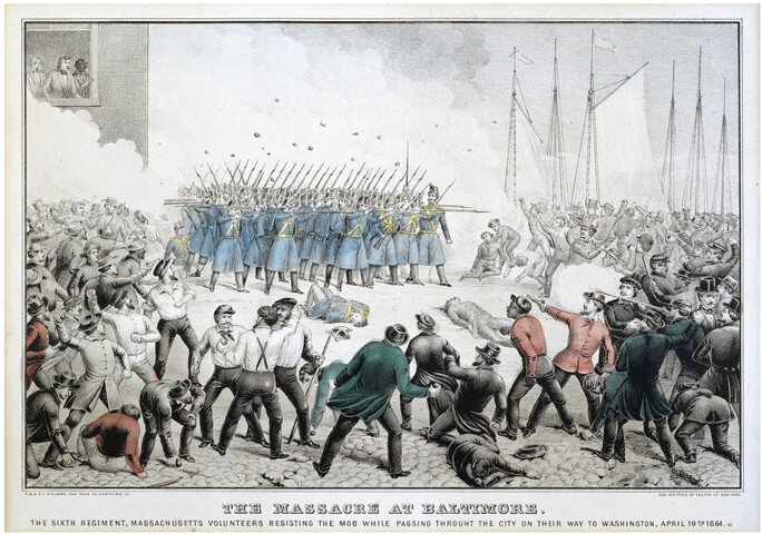 The massacre at Baltimore — 1861