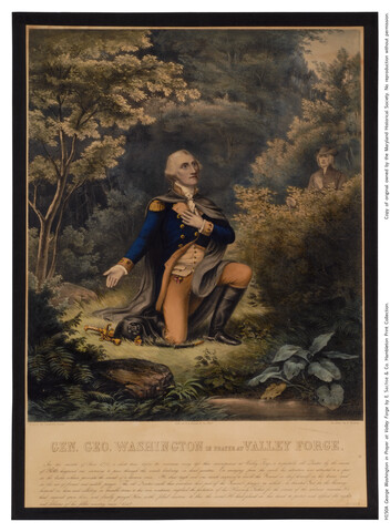 George Washington in prayer at Valley Forge — 1778