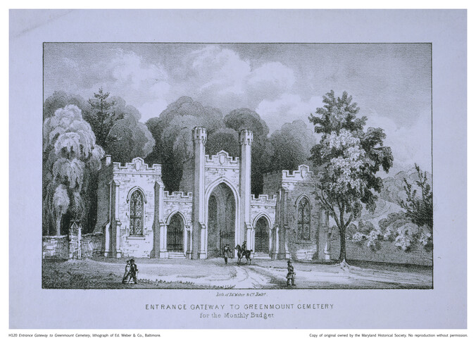 Entrance gateway to Greenmount Cemetery — circa 1851
