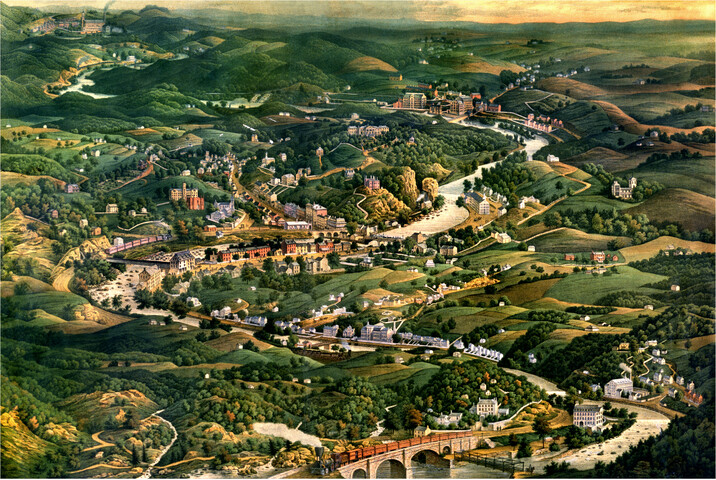 Panoramic view of the scenery on the Patapsco River — circa 1860