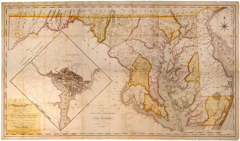 Map of the state of Maryland laid down from an actual survey — 1813-05-28