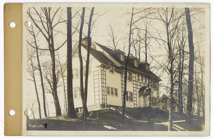 North elevation of Mr. Denning’s house from north side of Longwood Road — 1913-01-09