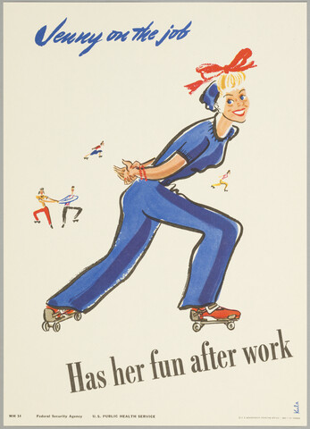 Jenny on the job : has her fun after work — 1943