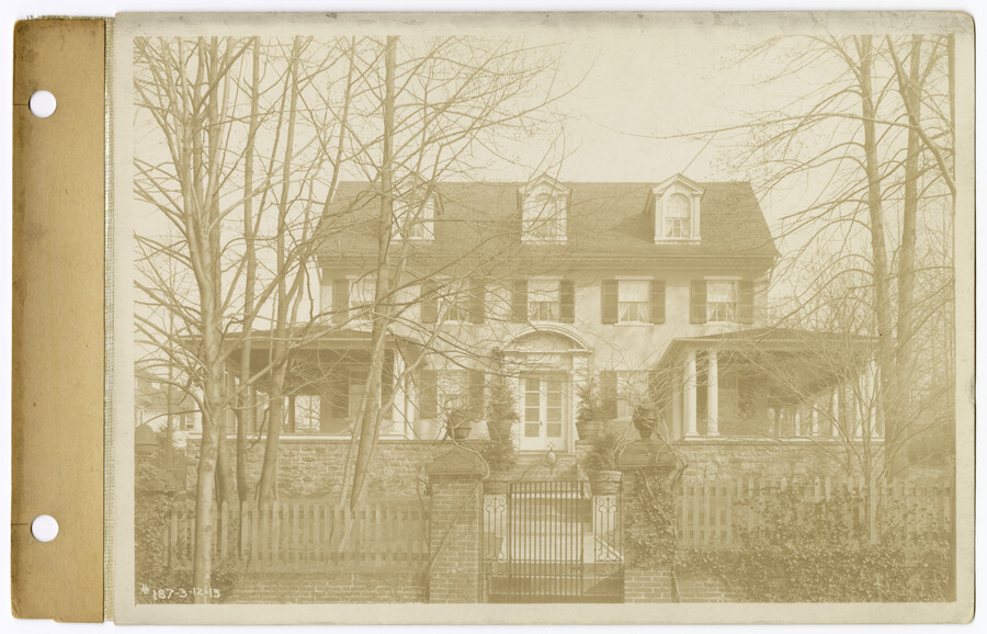 View of the home of Mr. Franklin P. Cator at 12 Club Road in the Roland Park neighborhood of Baltimore, Maryland.