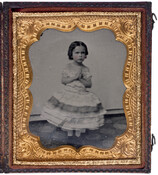 Ambrotype portrait of Eleanor Septima Cohen (1858-1937), age three years and six months. Eleanor was the daughter of Cecelia Eliza Levy (1830-1916) and Israel Cohen (1820-1873) of Baltimore.