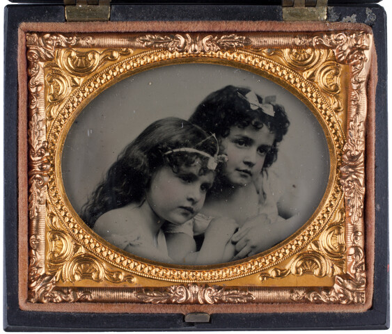 Portrait of Anna Marie Cohen and girl — undated