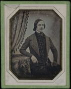 Daguerreotype portrait of George Heide Baynard (1819-1871), a physician from Philadelphia and Baltimore. The son of John Baynard (1788-1819) of Baltimore, he graduated from the University of Pennsylvania Medical School in 1841. Baynard served as a Secretary of the Texas Republic's legation to the Netherlands, 1844-1845. By 1850 he was back in Baltimore employed at…
