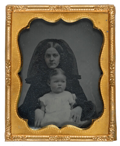 Portrait of Louisa R. Coolidge with mother — undated