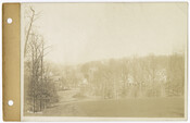 View looking north towards Edgevale Road from the 18th hole of the Baltimore Country Club’s golf course during the Roland Park Company’s development of the Guilford neighborhood in Baltimore, Maryland.