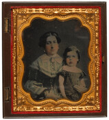 Ambrotype portrait of Sally McKim (née Birckhead) and her son William Duncan McKim.