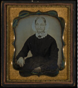 Daguerreotype portrait of Frances "Fanny" Troy Markland (1796-1860), the wife of Richard Markland (1788-1868), a carpenter from Talbot County, Maryland. The couple were married in 1817 and were parents to: John Thomas (1817-1863), married Elizabeth A. Davis; Richard (1819-1892); and James (1821-1896), married Mary Elizabeth Matthews.