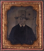 Ambrotype portrait of Nathaniel Magruder Waters (1786-1865), a farmer in Montgomery County, Maryland. In 1809, he married Achsah Dorsey (-1855), daughter of Henry Woodward Dorsey, also from Montgomery County. They had at least twelve children: Edwin Woodward (1811-1888), married Jane Hughes; Henry Woodward Dorsey (1813-1880), married first Prudence Jane Friffith and second Emily Howard Griffith;…