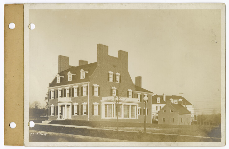 View of Bridges House looking northwest — 1912-12-20