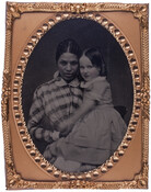 A cased tintype portrait of Martha Ann "Patty" Atavis (circa 1816-1874) with Anna Whitridge. Atavis was an enslaved person in the home of Doctor John Whitridge of Baltimore, Maryland. She was sold to Whitridge in 1839 and cared for the family’s children, including Anna, until her death. She is buried next to another of her…